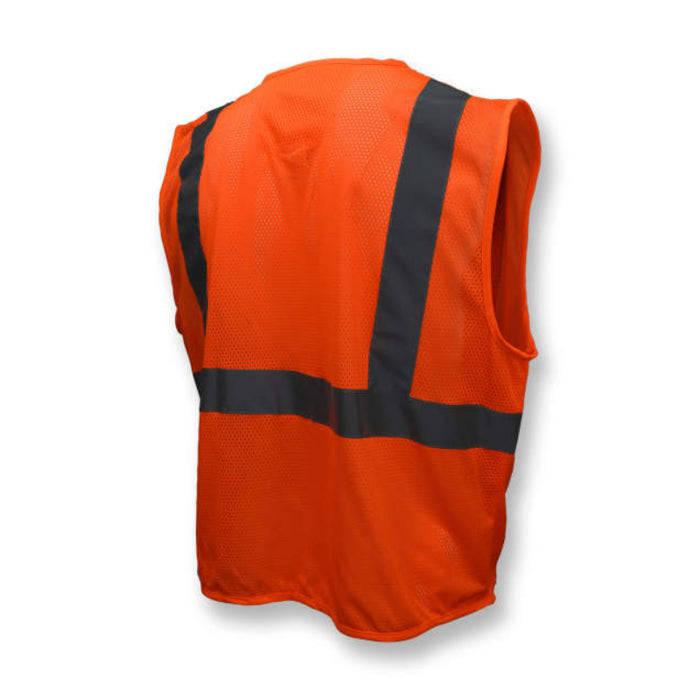 Radians High Visibility ANSI Class 2 Type R Self-Extinguishing Safety Vest with Zipper - SV25