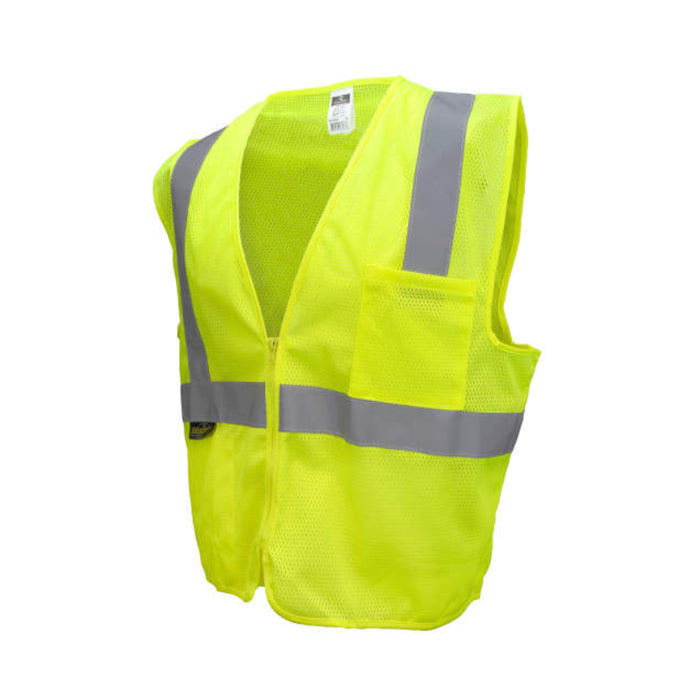 Radians High Visibility Economy Type R ANSI Class 2 Mesh Safety Vest with Zipper - SV2Z