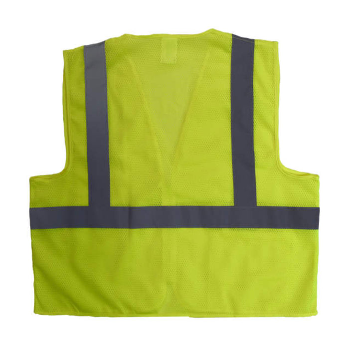 Radians High Visibility Economy Type R ANSI Class 2 Mesh Safety Vest with Zipper - SV2Z