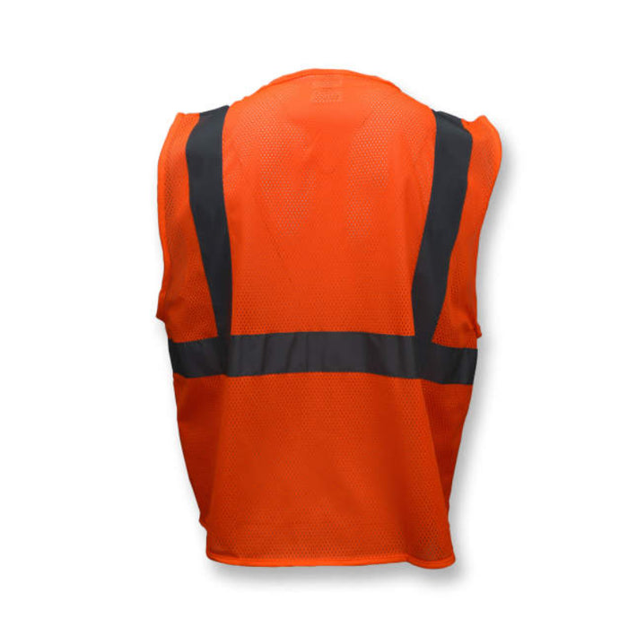 Radians High Visibility Economy Type R ANSI Class 2 Mesh Safety Vest with Zipper - SV2Z
