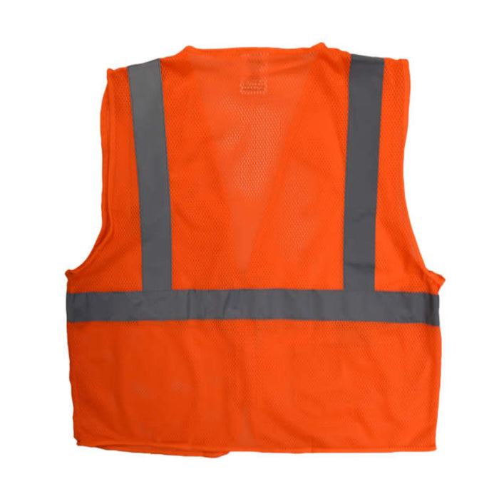 Radians High Visibility Economy Type R ANSI Class 2 Mesh Safety Vest with Zipper - SV2Z