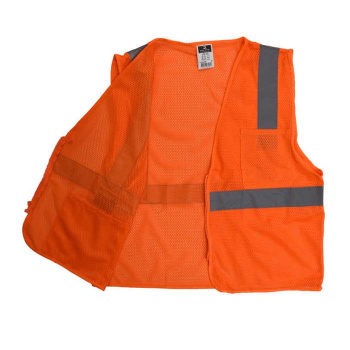 Radians High Visibility Economy Type R ANSI Class 2 Mesh Safety Vest with Zipper - SV2Z
