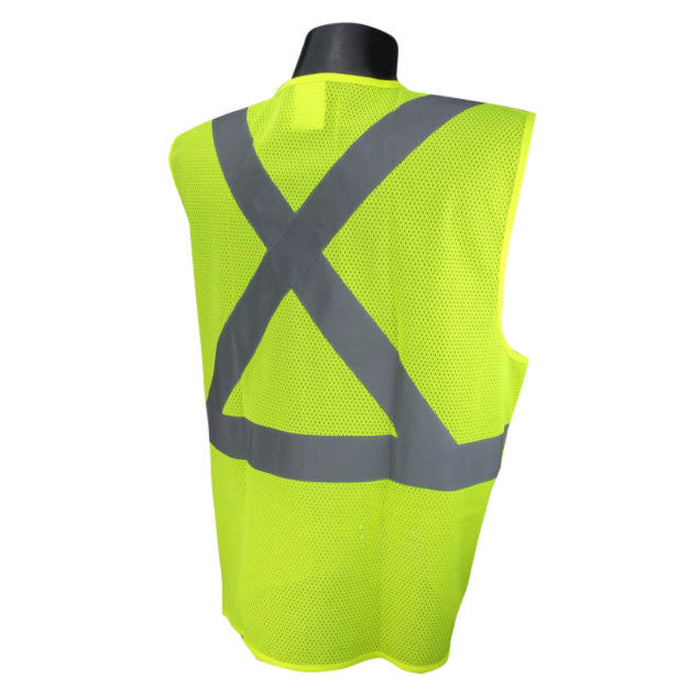 Radians High Visibility Economy Mesh X-Back Type R ANSI Class 2 Breakaway Safety Vest - SV4X