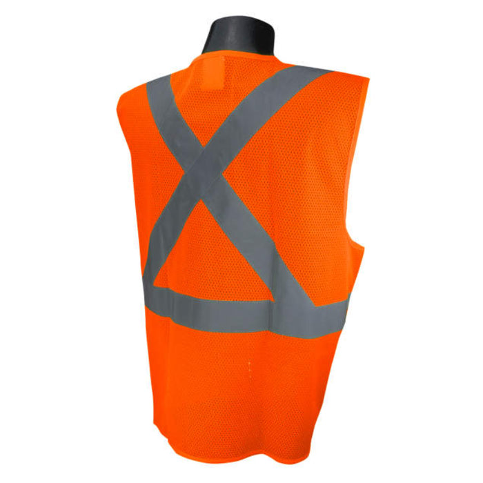 Radians High Visibility Economy Mesh X-Back Type R ANSI Class 2 Breakaway Safety Vest - SV4X