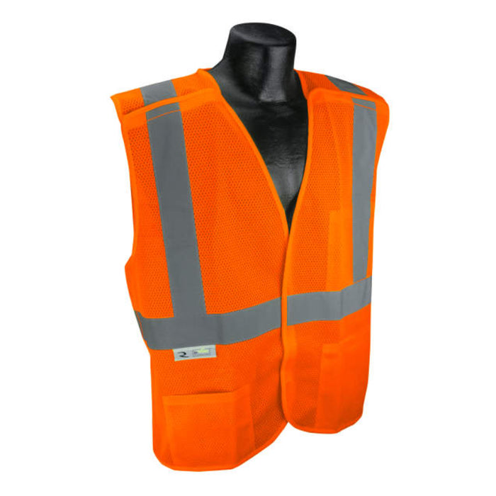 Radians High Visibility Economy Mesh X-Back Type R ANSI Class 2 Breakaway Safety Vest - SV4X