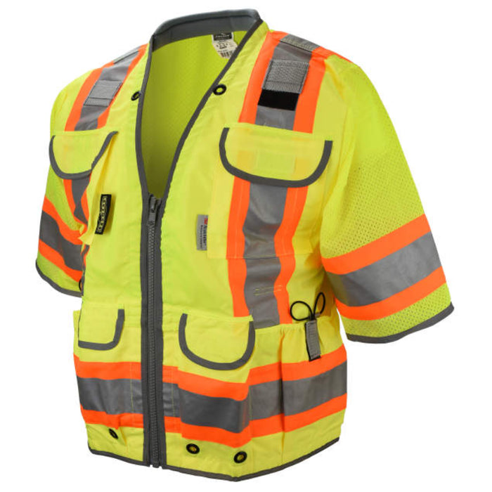Radians High Visibility ANSI Class 3 Type R Heavy Woven Two Tone Engineer Vest - SV55-3