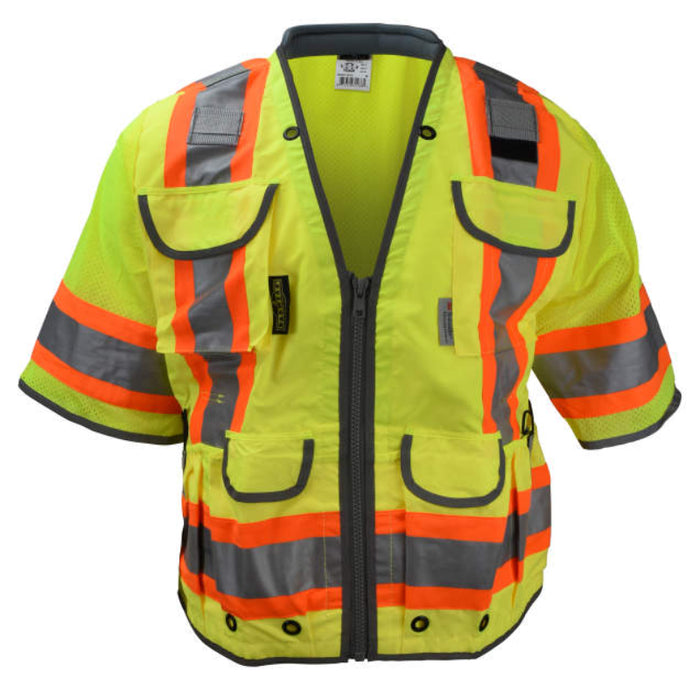 Radians High Visibility ANSI Class 3 Type R Heavy Woven Two Tone Engineer Vest - SV55-3