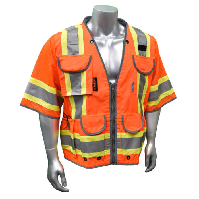 Radians High Visibility ANSI Class 3 Type R Heavy Woven Two Tone Engineer Vest - SV55-3