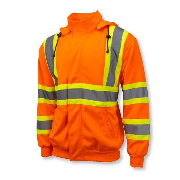 Radians High Visibility High Neck Hooded Sweatshirt - ANSI Class 3 Type R - SW01X-2