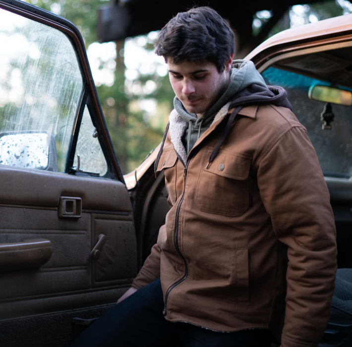 Tough Duck® Sherpa Lined Zipper Jac-Shirt - WS03