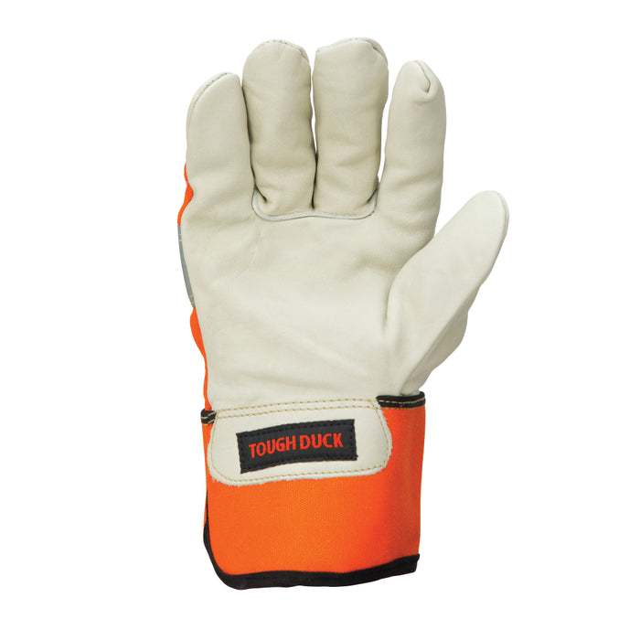 Tough Duck 3M Thinsulate Lined Full Grain Hi-Vis Fitters Glove - G794