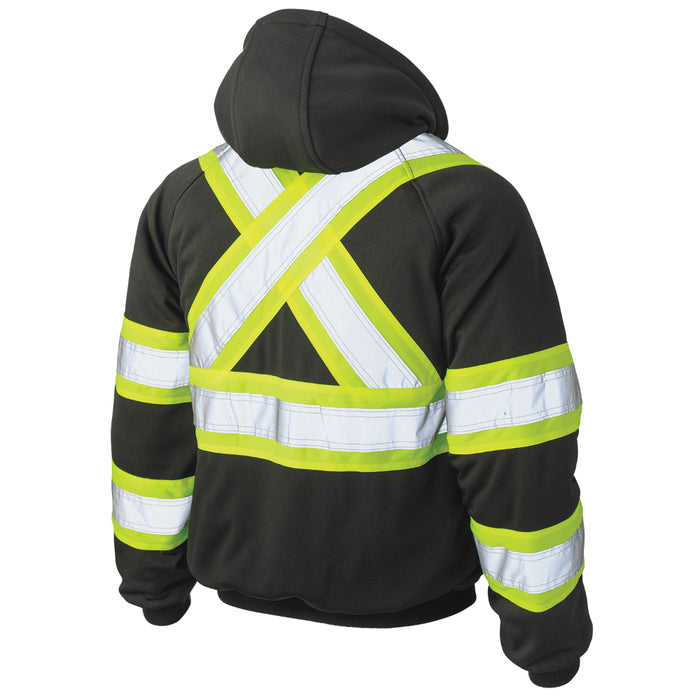 Tough Duck Fleece Insulated Safety Hoodie with Adjustable Drawcord - S474