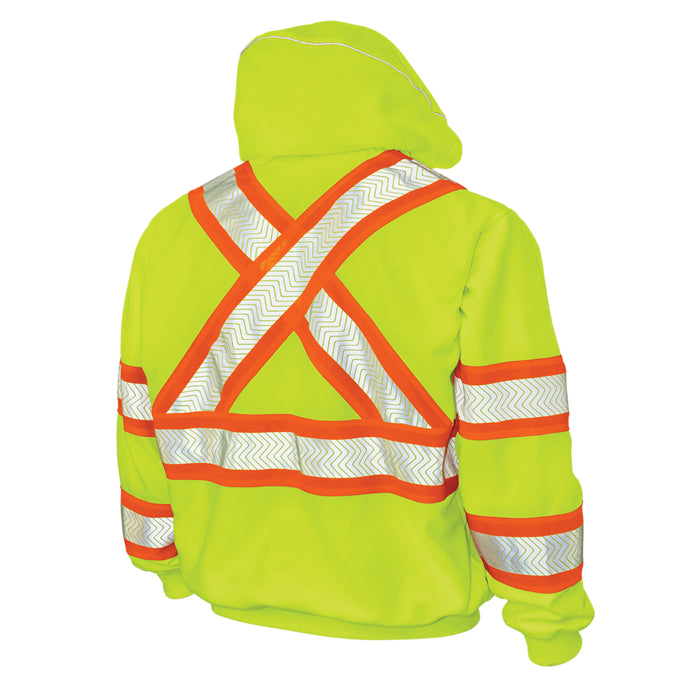 Tough Duck Fleece Thermal Lined Safety Hoodie with Adjustable Drawcord - SJ16