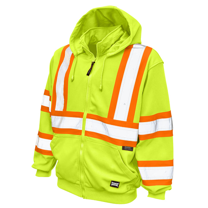 Tough Duck Fleece Unlined Safety Hoodie with Adjustable Drawcord - S494