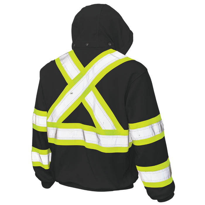 Tough Duck Fleece Unlined Safety Hoodie with Adjustable Drawcord - S494