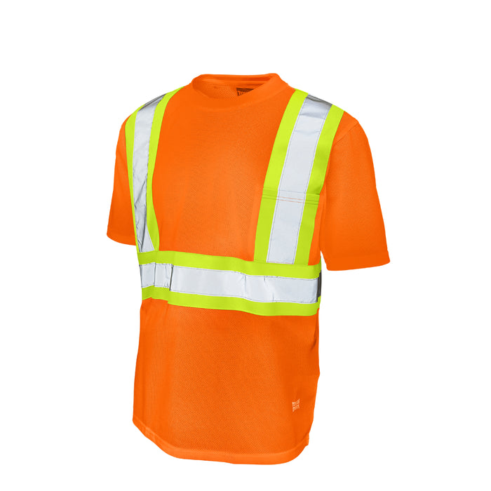 Tough Duck Hi-Vis Micro Mesh Short Sleeve Safety T-Shirt with Pocket - S392