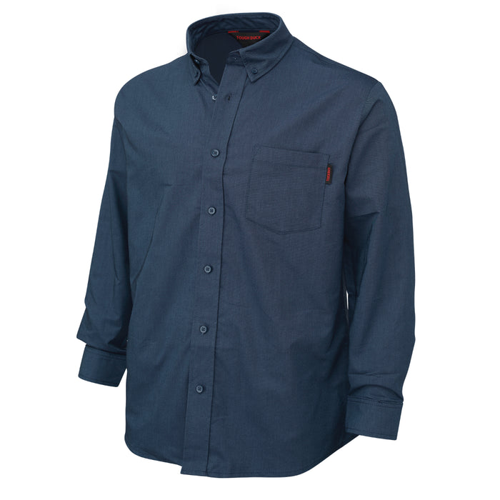 Tough Duck Oxford Easy Care Shirt - Uniform Style and Adjustable Button Cuffs - WS13