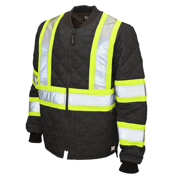 Tough Duck Quilted Safety Freezer Jacket with Rib Knit Collar - S432