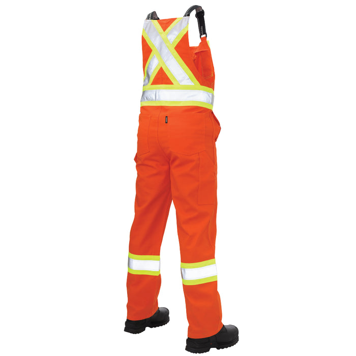Tough Duck Twill Unlined Safety Bib Overall with Adjustable Shoulder Straps - S769