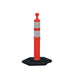 Traffix Devices 28" Grabber Tube Delineator Post - 2 x 3" Reflective Tape - 8 Lbs Base - Orange