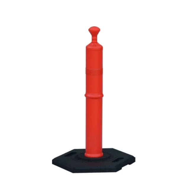 Traffix Devices 28" Tall Grabber Tube Delineator Post - 18 Lbs Base - Orange