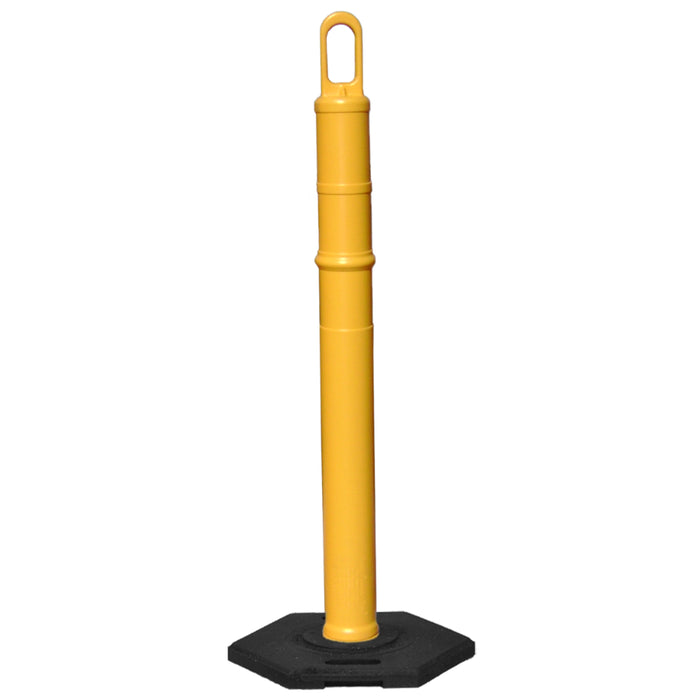Traffix Devices 42" Tall Looper Tube Delineator Post - 12 Lbs Base - Yellow