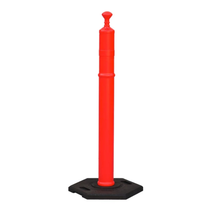 Traffix Devices 42" Tall Grabber Tube Delineator Post - 18 Lbs Base - Orange
