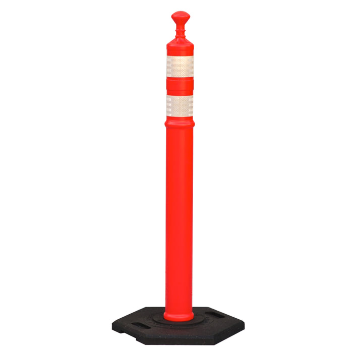 Traffix Devices 42" Tall Grabber Tube Delineator Post - 18 Lbs Base - Orange