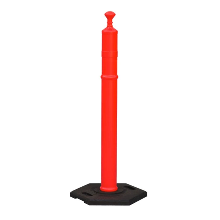 Traffix Devices 42" Tall Grabber Tube Delineator Post - 8 Lbs Base - Orange