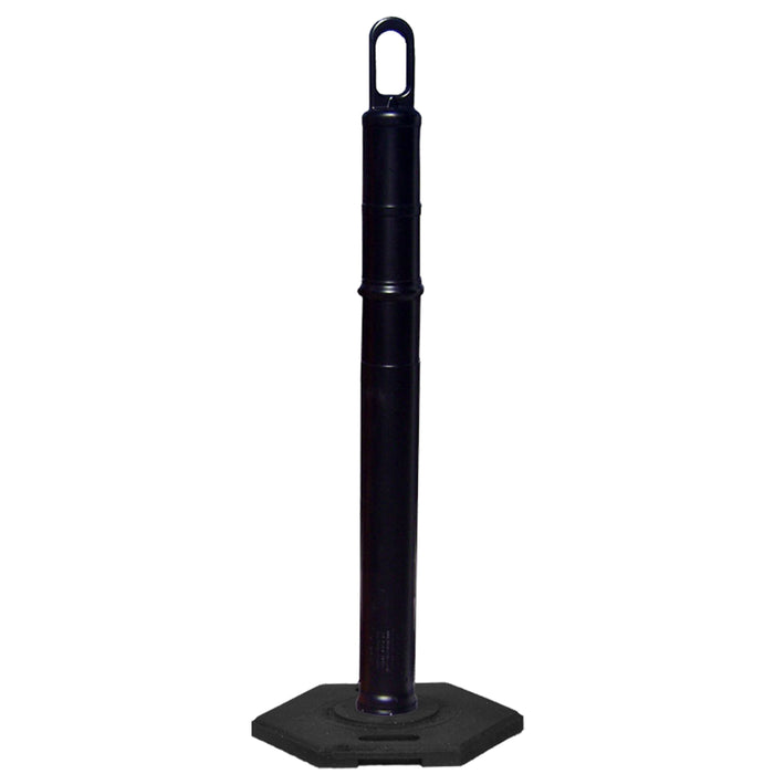 Traffix Devices 42" Tall Looper Tube Delineator Post - 12 Lbs Base - Black