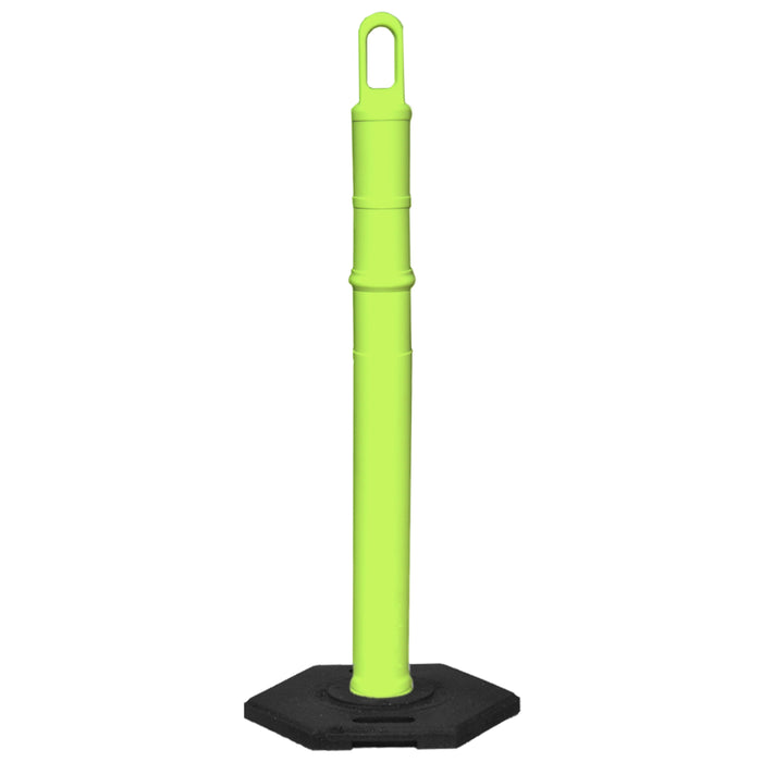 Traffix Devices 42" Tall Looper Tube Delineator Post - 12 Lbs Base - Lime