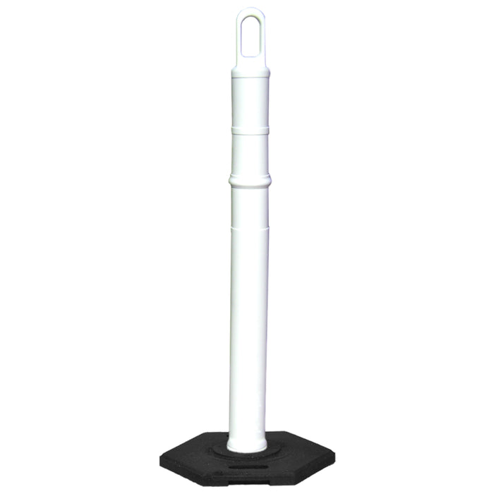 Traffix Devices 42" Tall Looper Tube Delineator Post - 18 Lbs Base - White