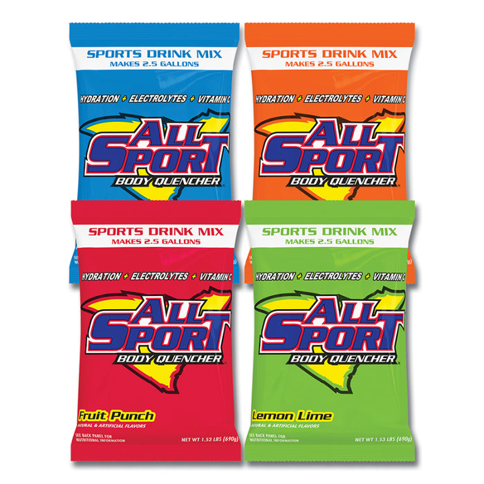 ALL SPORT®  Sports Drink Mix Pouches - Assorted Flavors - 2.5 gal - 32 Pcs Pack