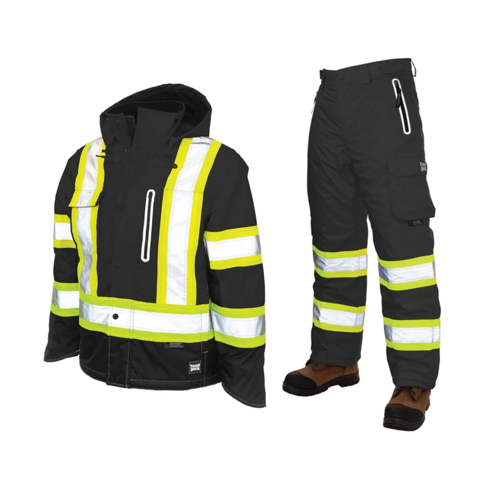 Tough Duck® Ripstop Safety Jacket & Snow Pant Bundle - Black - S245 & SP08