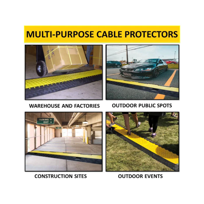 ATLAS Heavy Duty Cable Protector - 1 Channel - Yellow / Black - CP9896 ...