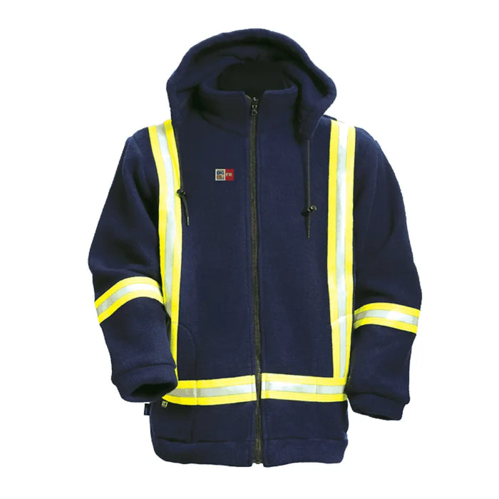 Big Bill Flame Resistant Fleece Jacket with Reflective Material - BK460PTF