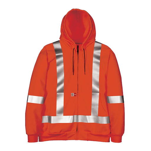 Big Bill Flame Resistant Zip-Front Sweatshirt with Detachable Hood and Reflective Material - RT27IT14