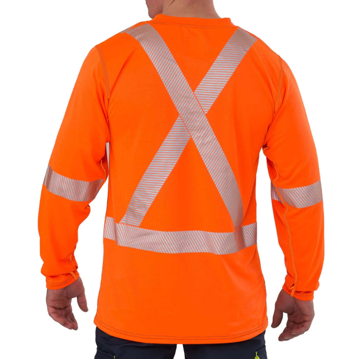 Big Bill® High Visibility Lightweight  Long Sleeve T-Shirt - ANSI Class 3 Type R - 55HVK5