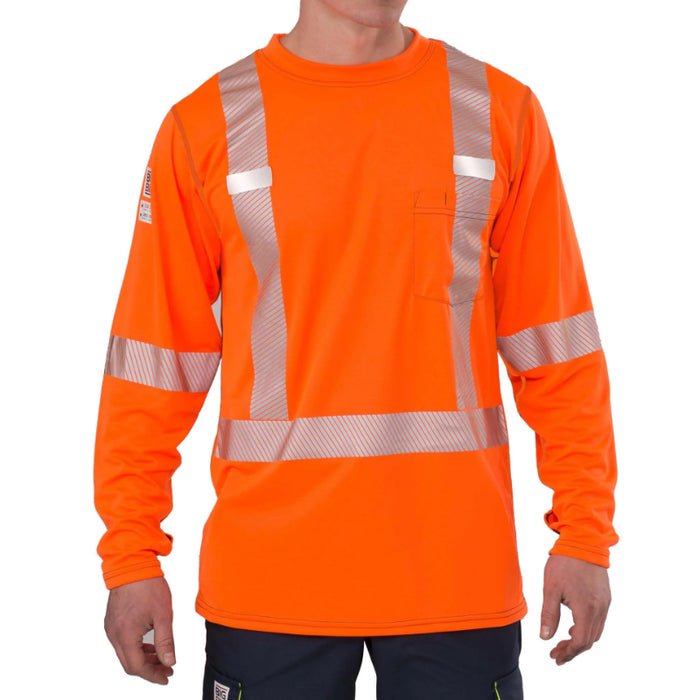 Big Bill® High Visibility Lightweight  Long Sleeve T-Shirt - ANSI Class 3 Type R - 55HVK5