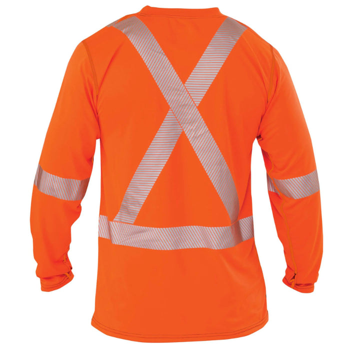 Big Bill® High Visibility Lightweight  Long Sleeve T-Shirt - ANSI Class 3 Type R - 55HVK5