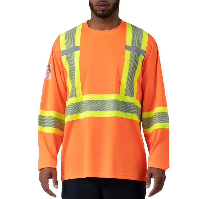 Big Bill® High Visibility Lightweight Long Sleeve T-Shirt - ANSI Class 3 Type R - RT45HVK5