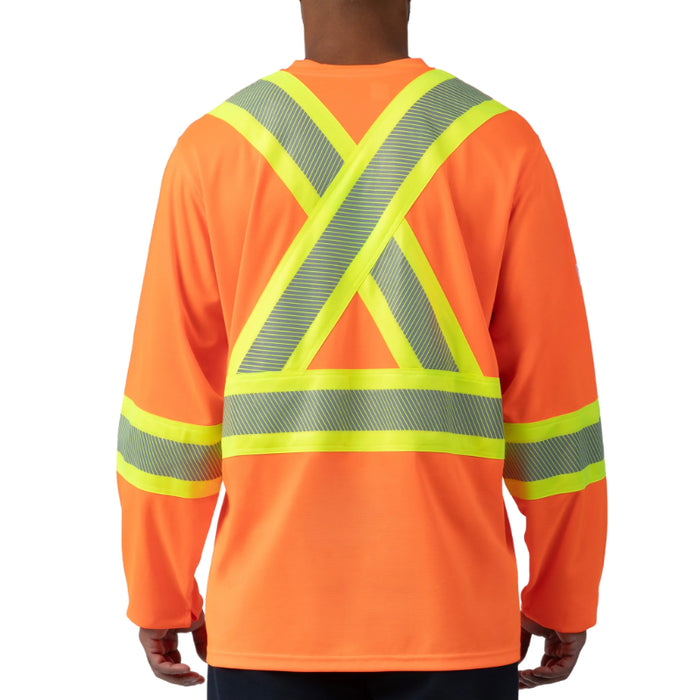 Big Bill® High Visibility Lightweight Long Sleeve T-Shirt - ANSI Class 3 Type R - RT45HVK5