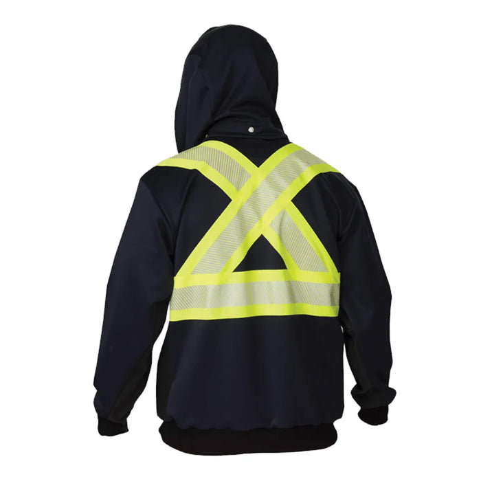Big Bill High Visibility Zip-Front Hoodie with Reflective Material - RT37HVF7