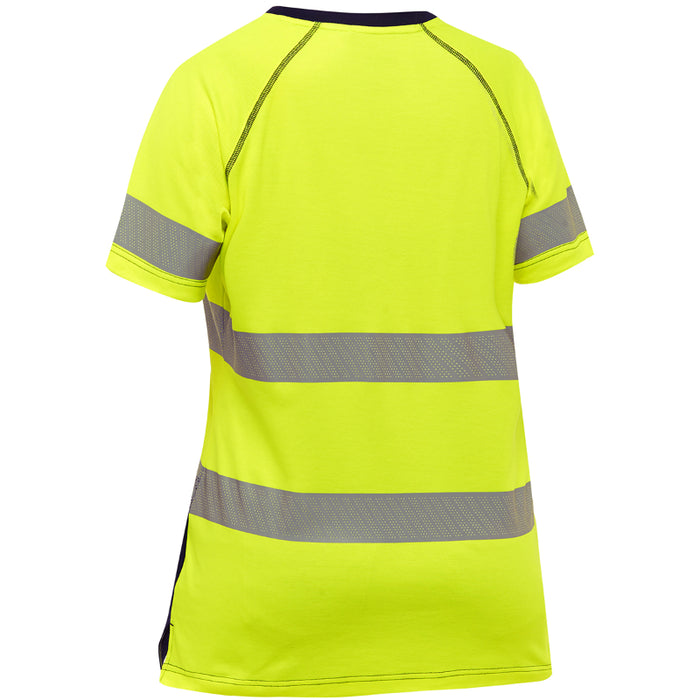 Bisley® Hi Vis Two Tone Women's Short Sleeve Shirt - ANSI Class 2 Type R - 312W1118T