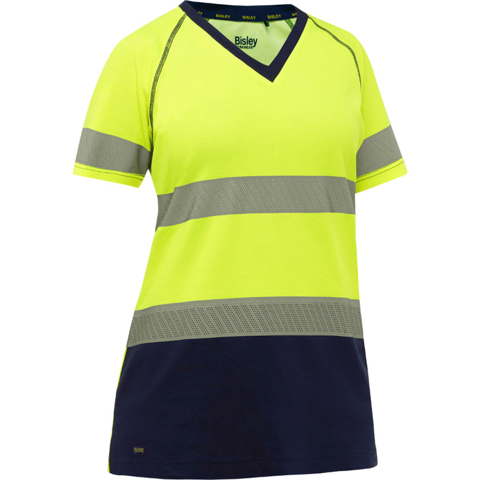 Bisley® Hi Vis Two Tone Women's Short Sleeve Shirt - ANSI Class 2 Type R - 312W1118T
