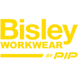 Bisley Workwear by PIP logo in yellow on a white background