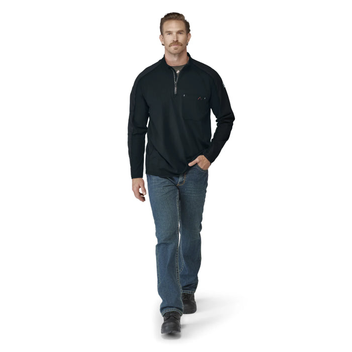 Bulwark® Flame Resistant Men's 1/4 Zip Flex Knit CAT 2 - STZ2