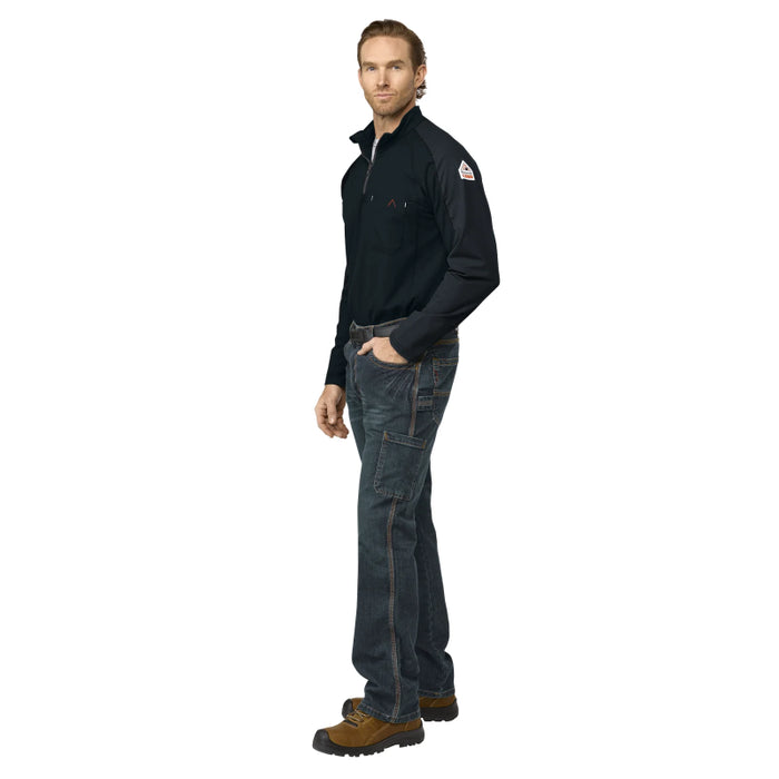 Bulwark® Flame Resistant Men's 1/4 Zip Flex Knit CAT 2 - STZ2