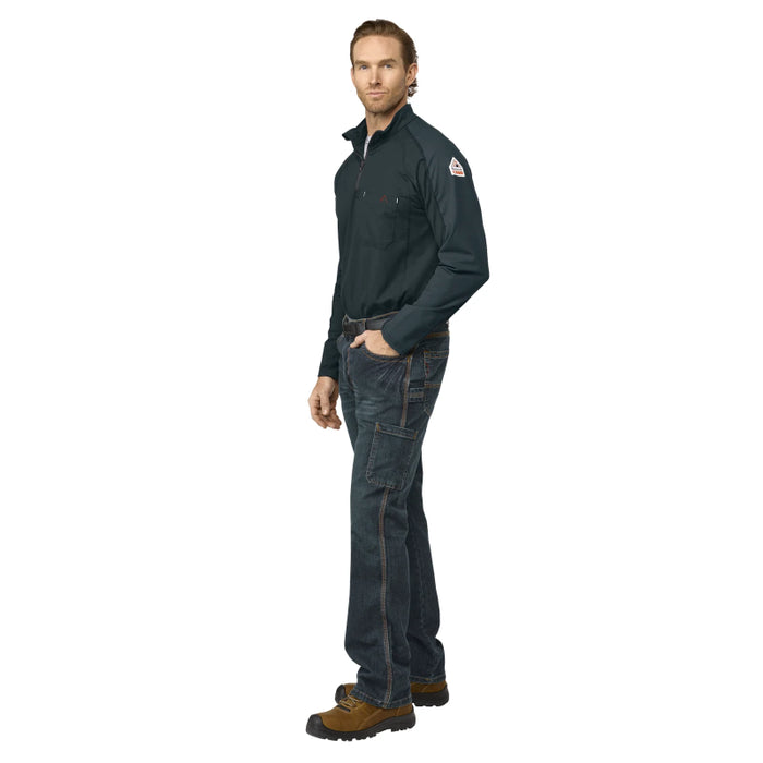 Bulwark® Flame Resistant Men's 1/4 Zip Flex Knit CAT 2 - STZ2
