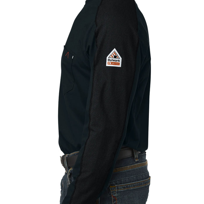 Bulwark® Flame Resistant Men's 1/4 Zip Flex Knit CAT 2 - STZ2